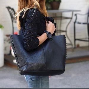 Rebecca Minkoff Medium Tote with Black Studded dome hardware -RARE FIND